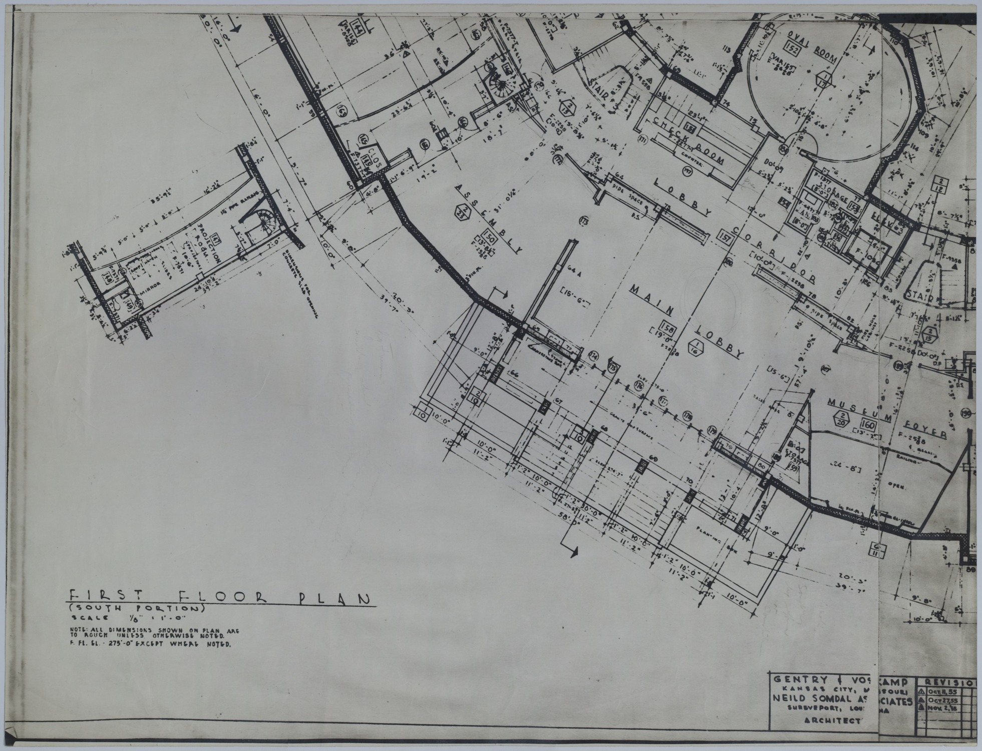 M65.jpg Drawing of the Proposed First Floor of the Harry S. Truman Library