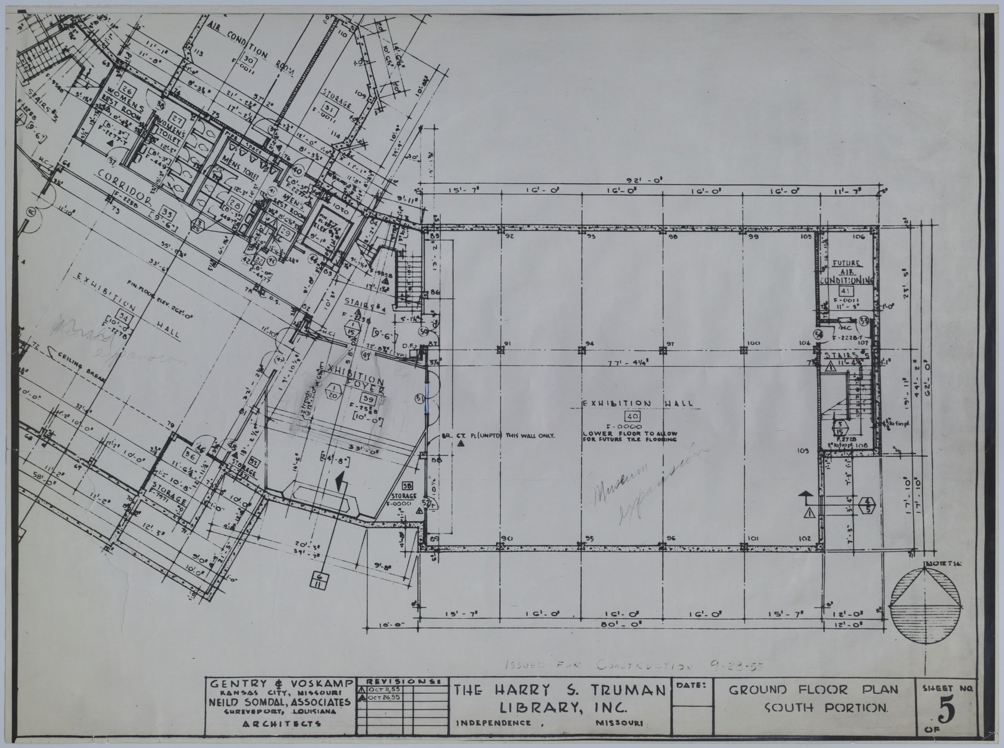 Drawing of the Proposed Basement of the Harry S. Truman Library