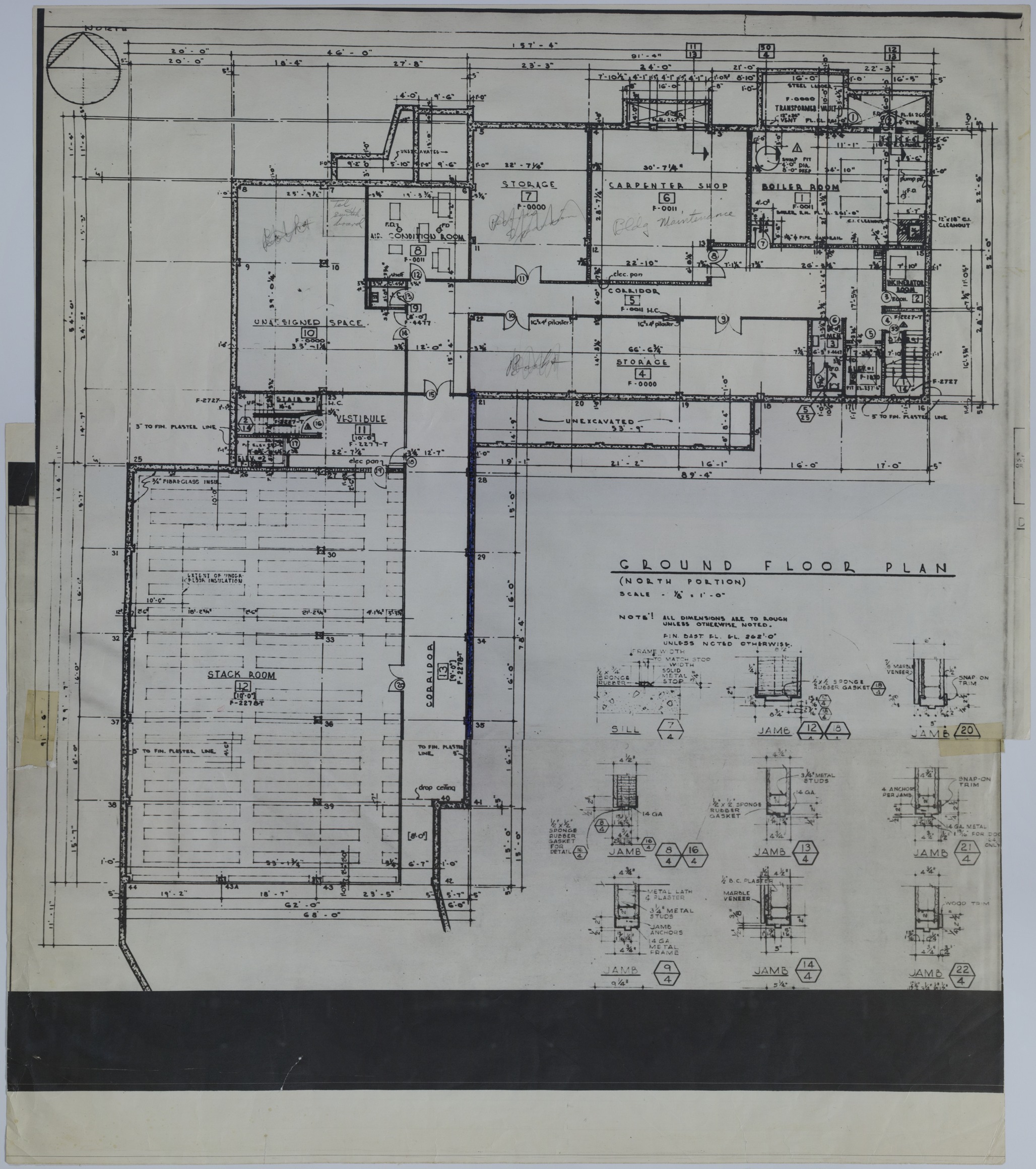 Drawing of the Proposed Basement of the Harry S. Truman Library