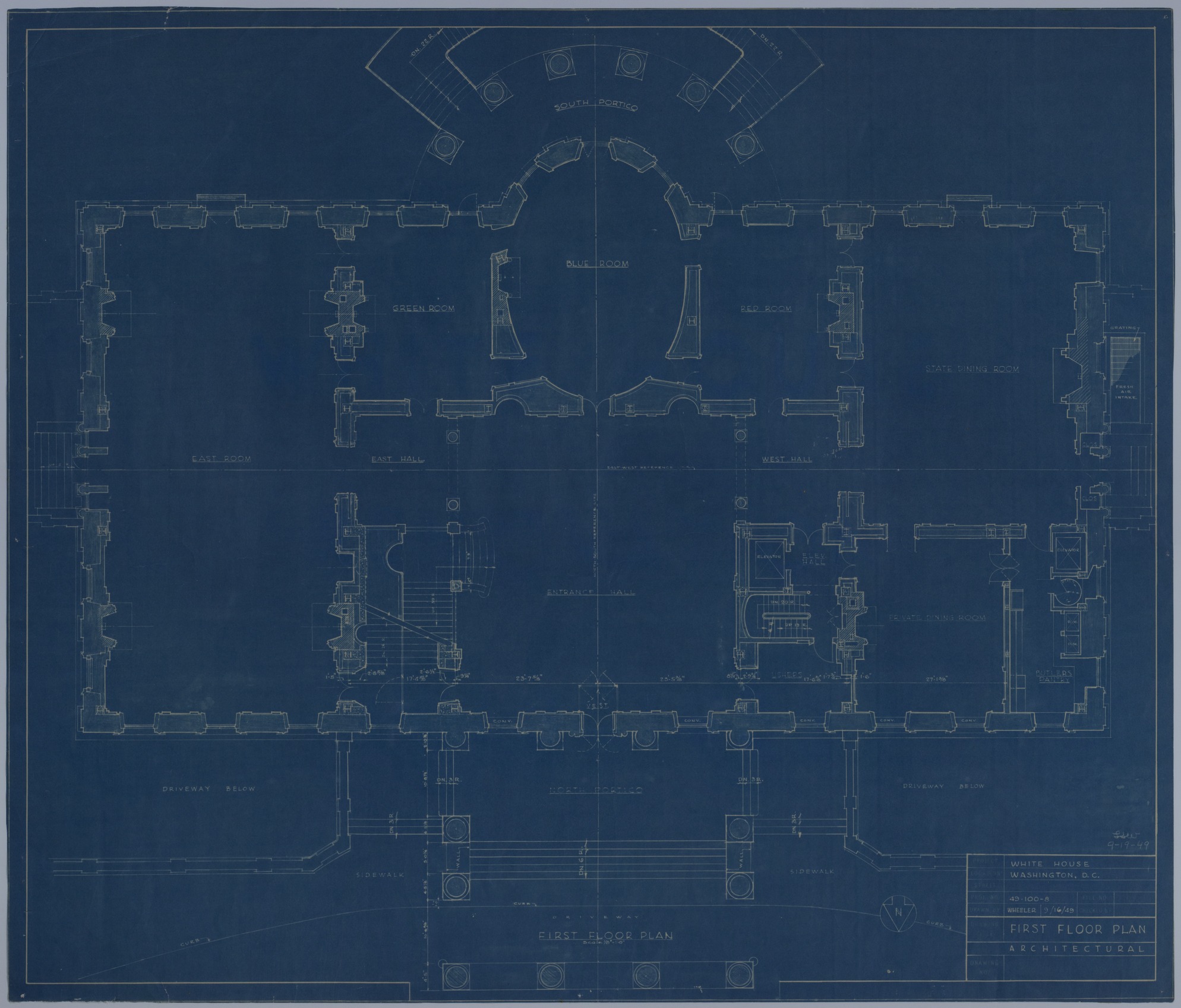 M84.jpg Drawing of the White House First Floor