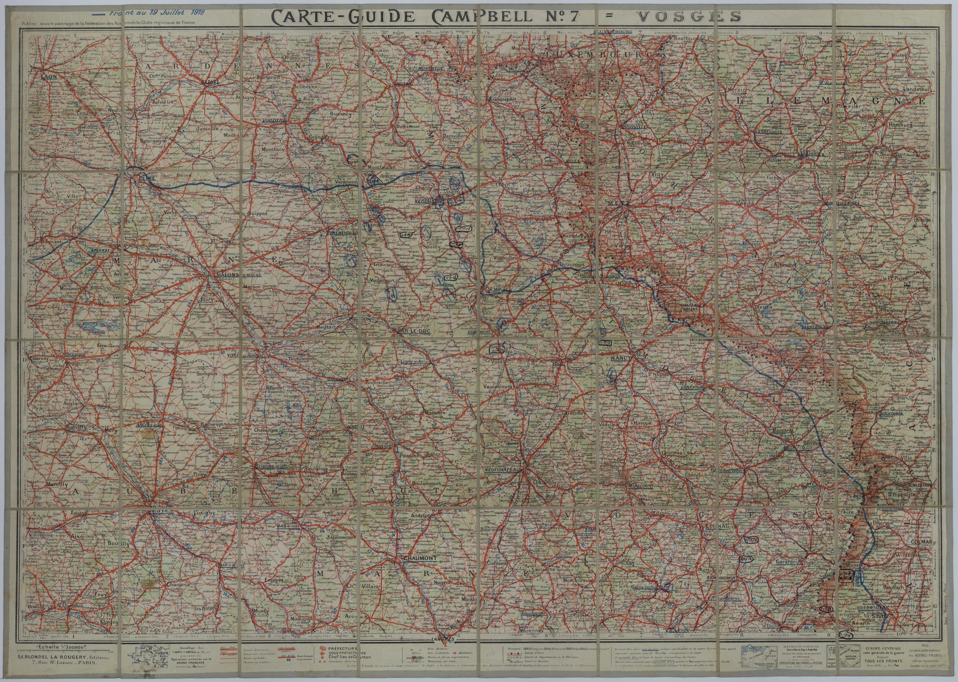 Map of Allied Movement Along the Front Lines