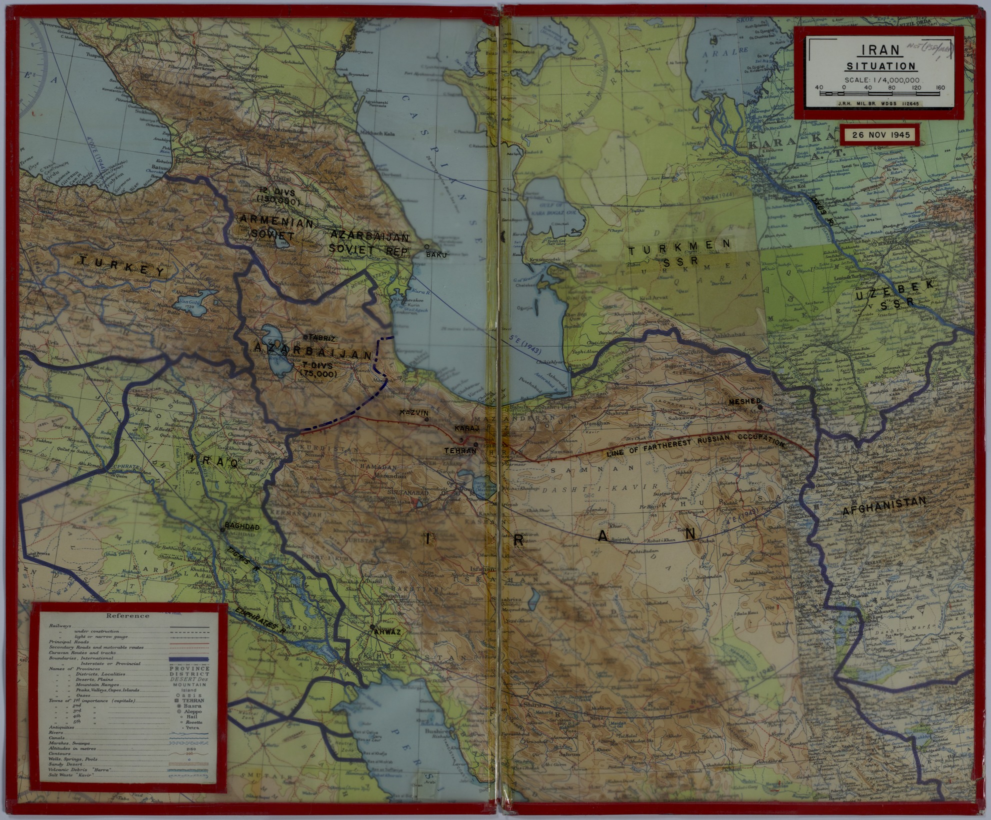 Map of Soviet Occupation in Iran
