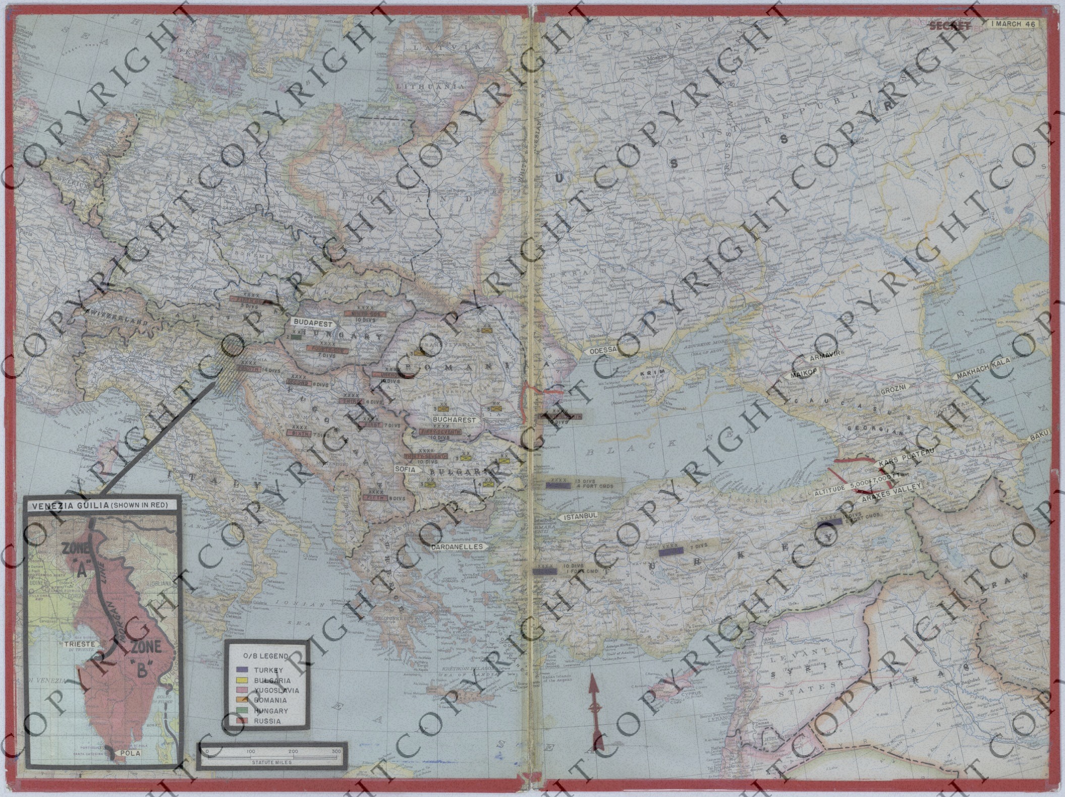 Map of the Post-War Situation in Eastern Europe