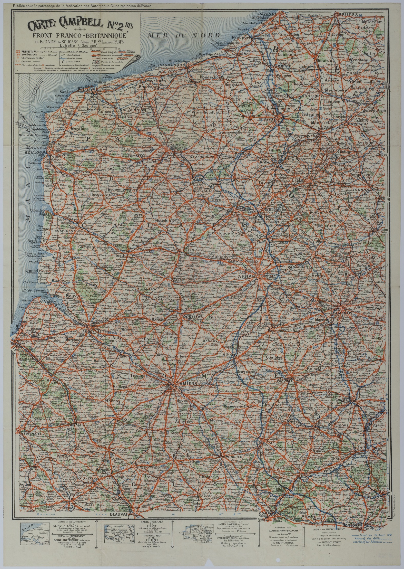 M962.jpg Map of the Front Lines on August 14, 1918