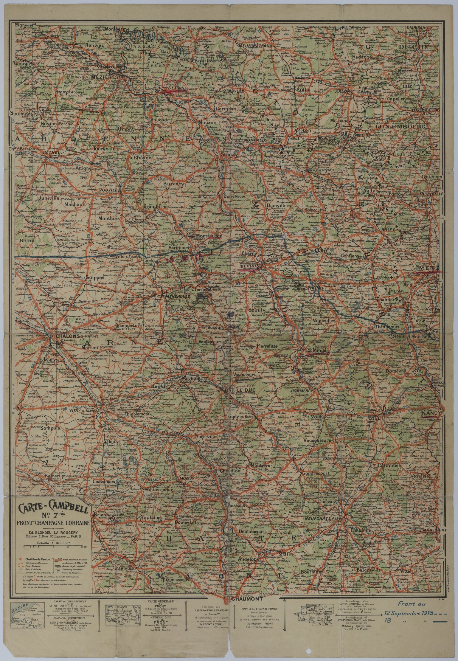 M963.jpg Map of the Front Lines on September 12 and September 18, 1918
