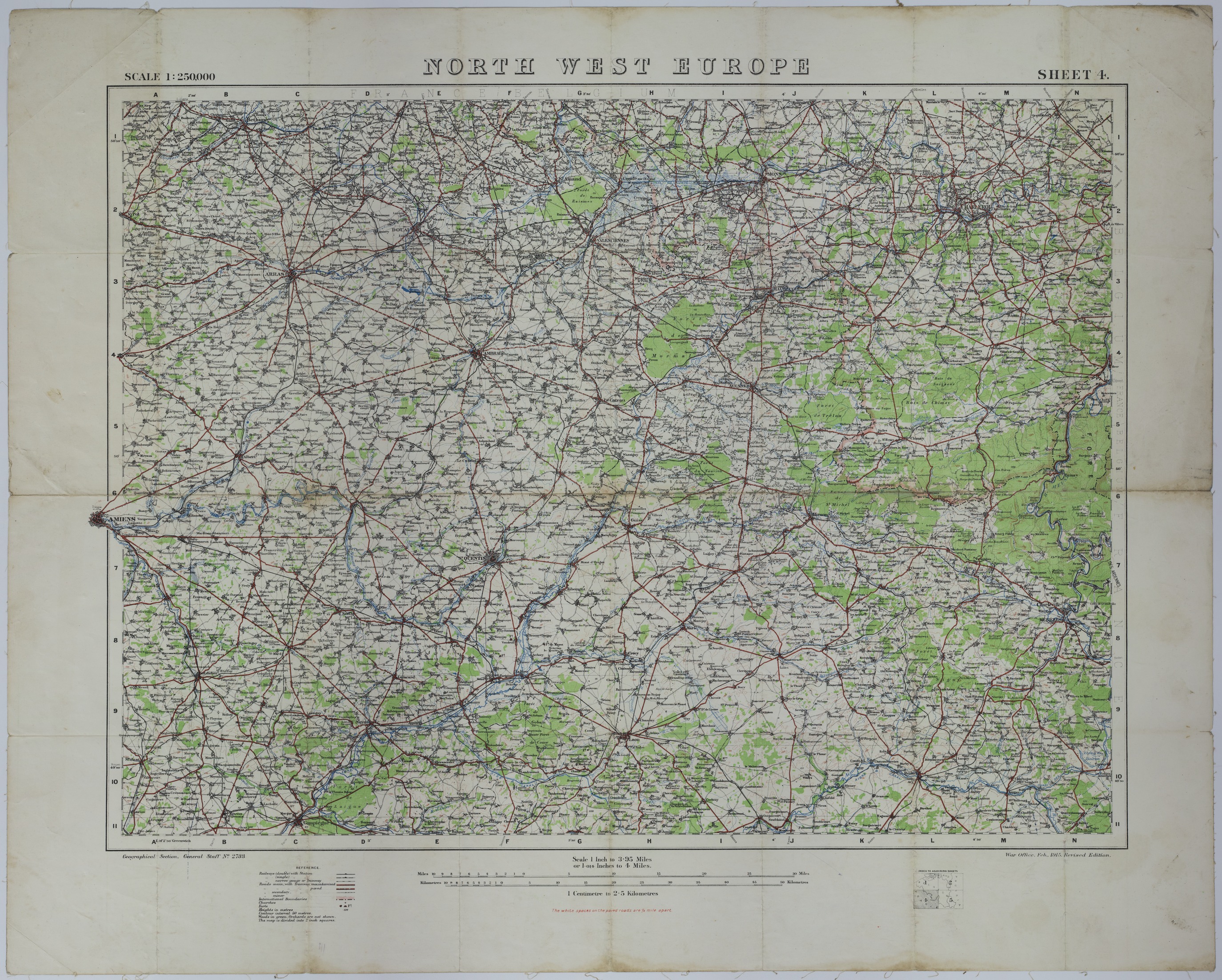 Map of Northern France and Western Belgium