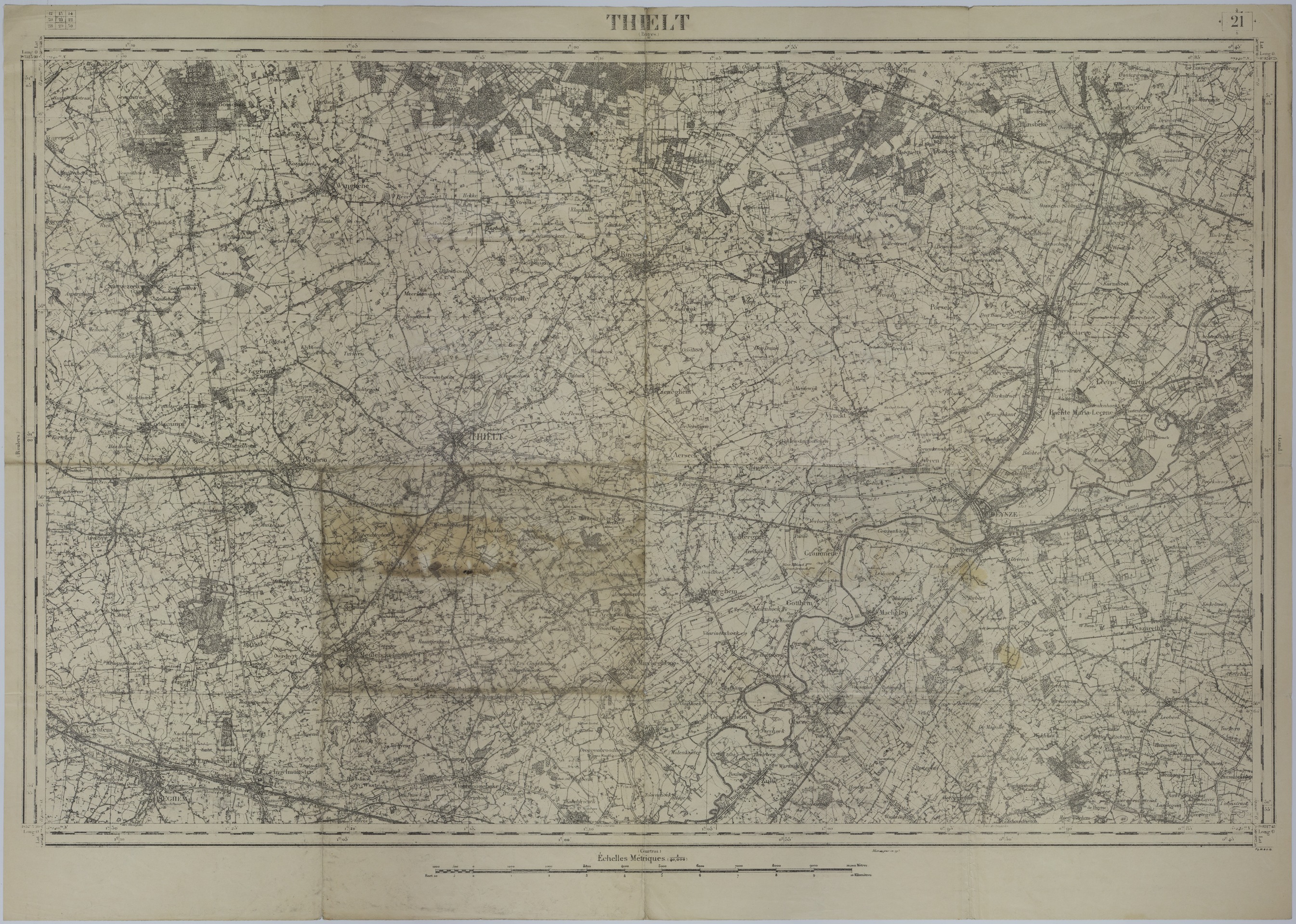 M977.jpg Map of the Area Around Tielt, Belgium