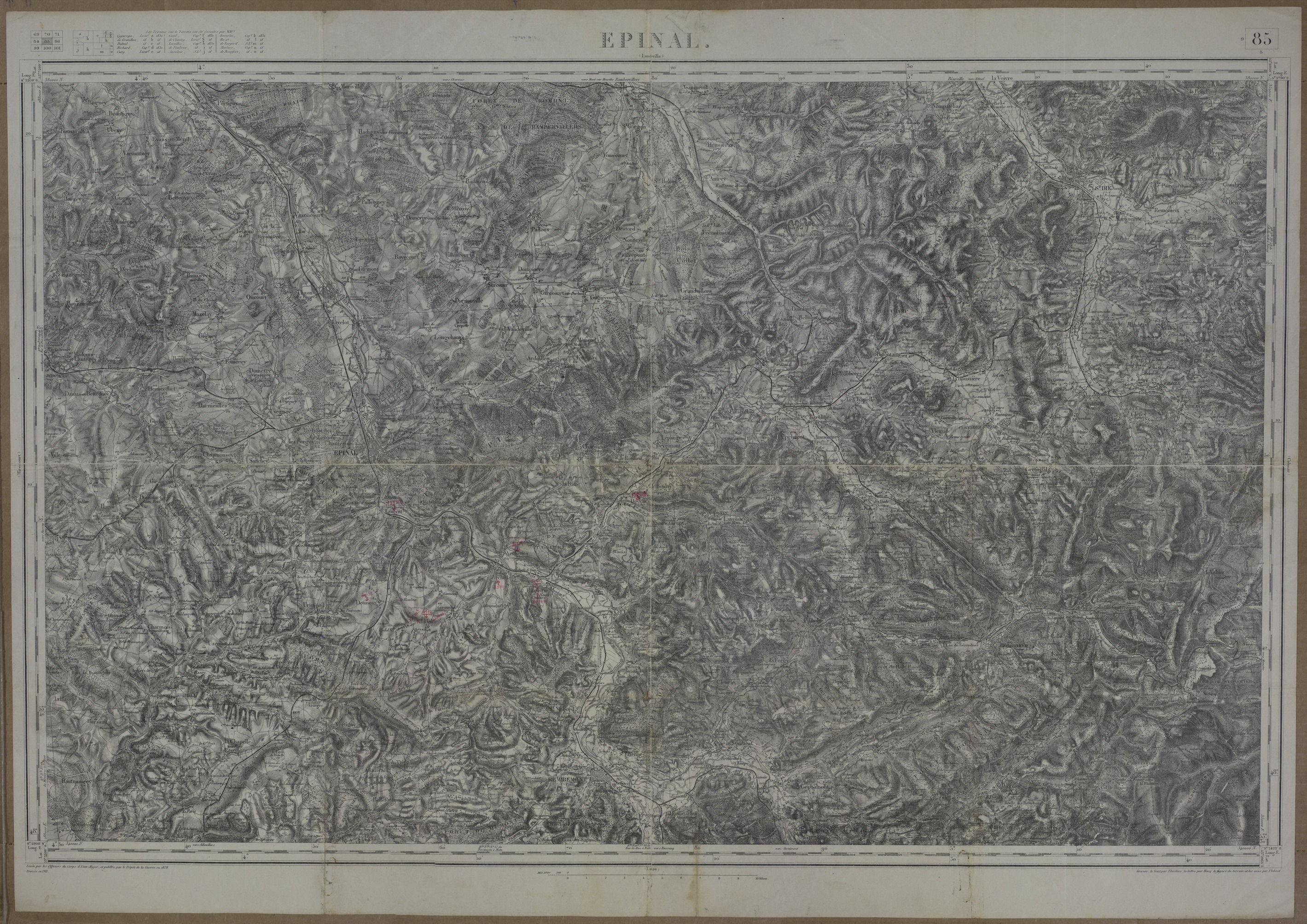 Map of Epinal (Luneville)