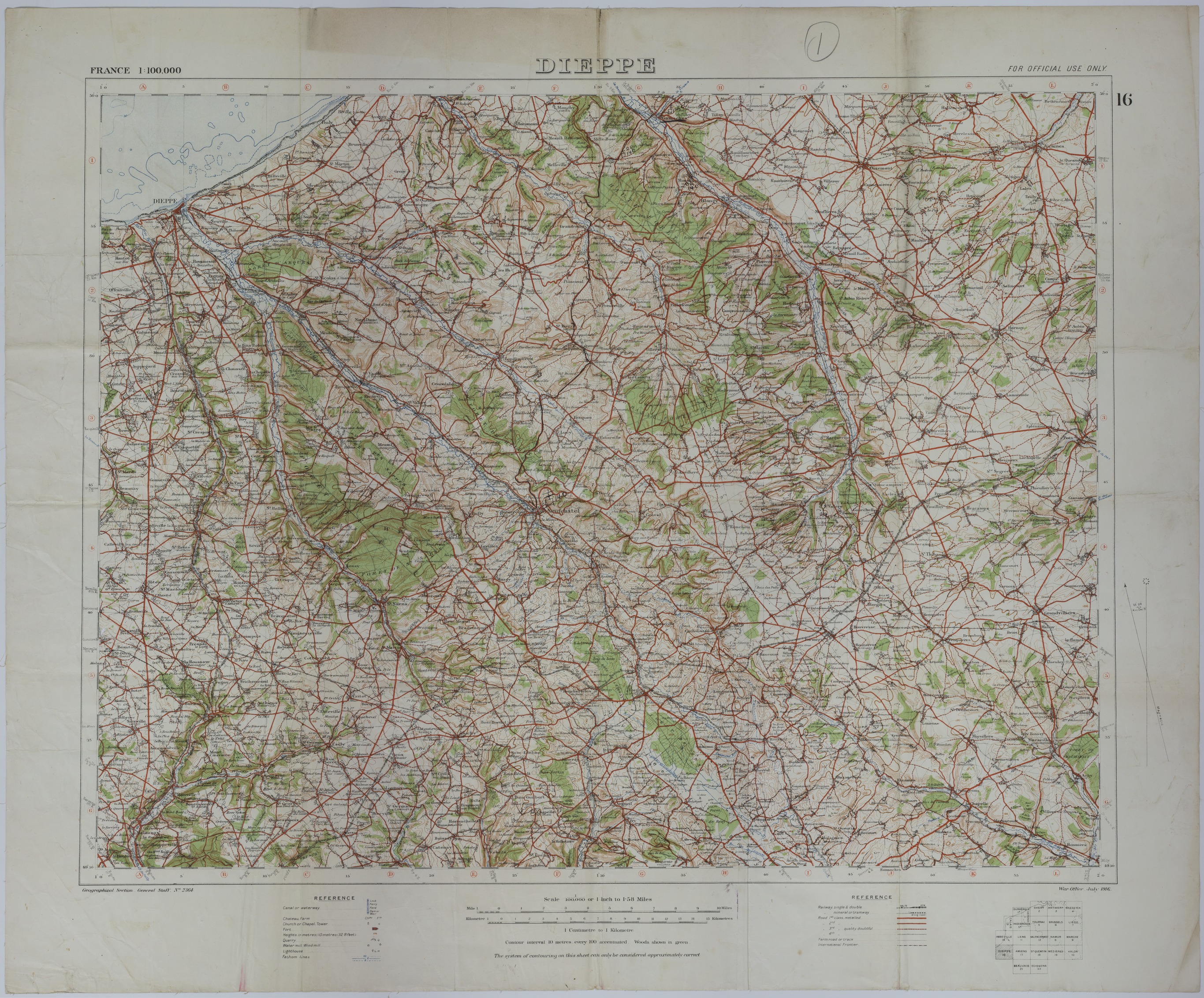 Map of the Positions and Movement of the 140th Infantry