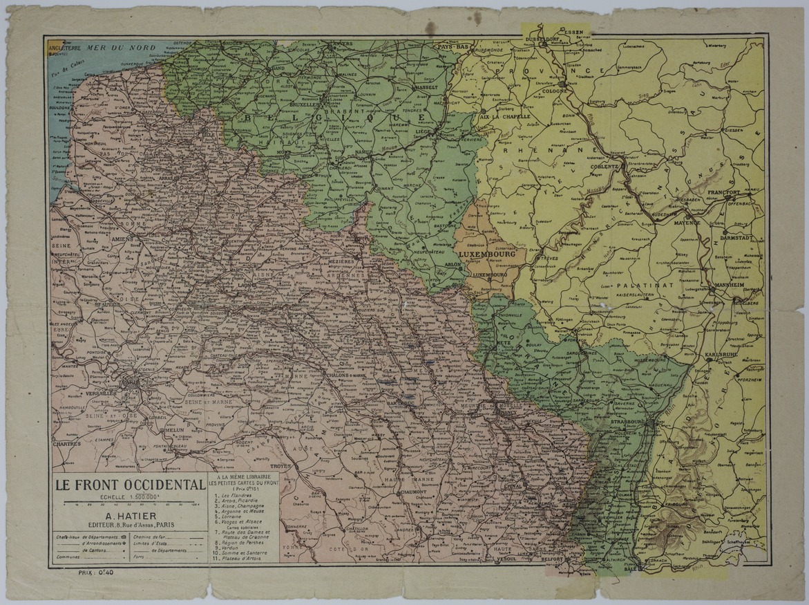 Map of Allied Movement in Northeast France