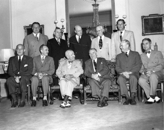 President Truman with his cabinet
