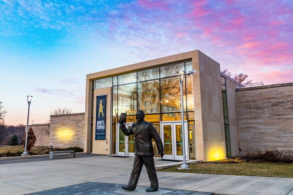 Truman Museum and statue