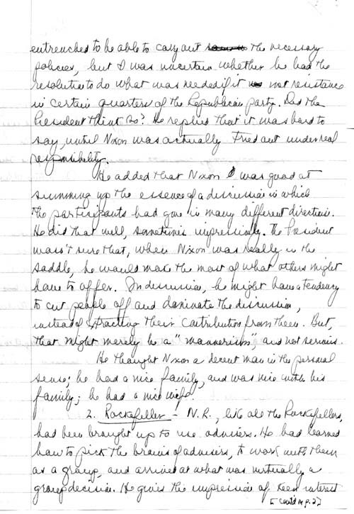 January 21, 1960 Meeting between  Milton Katz and President Eisenhower