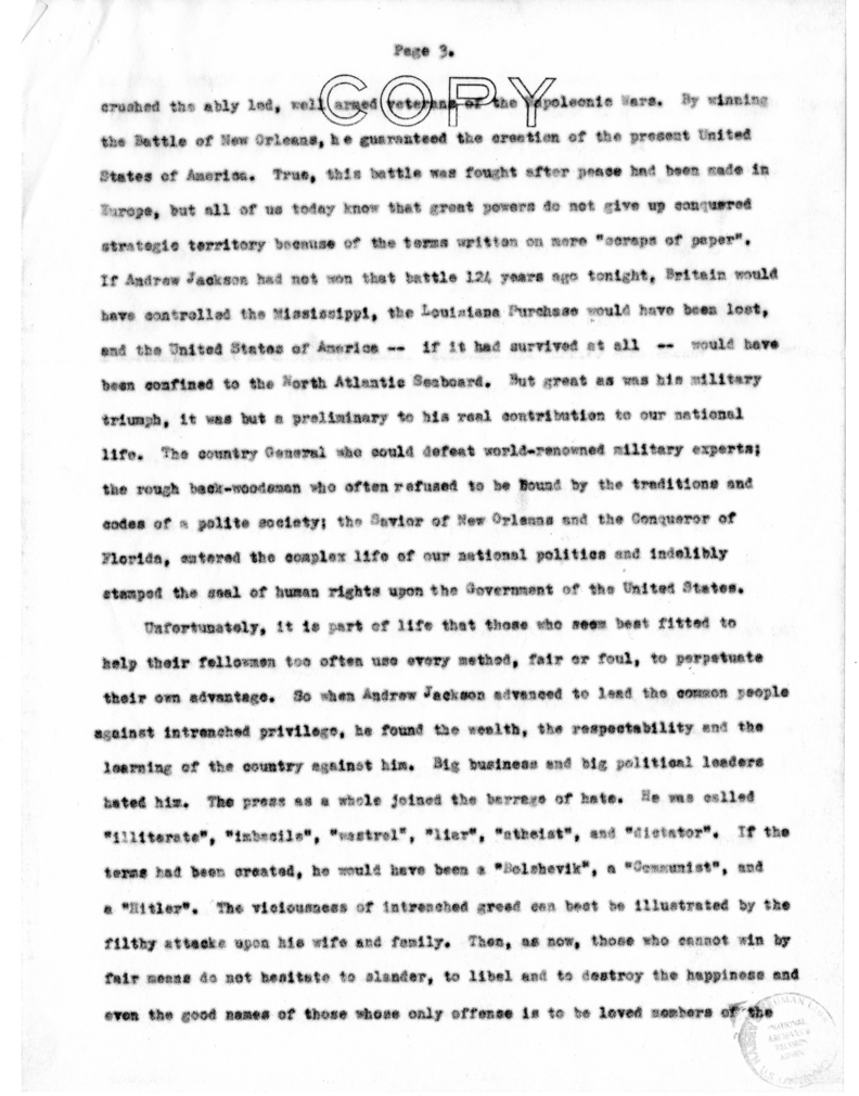 Speech of Senator Harry S. Truman at Charleston, West Virginia