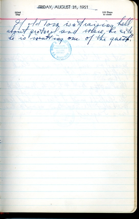 Diary Entry of President Harry S. Truman