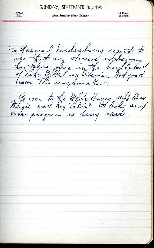 Diary Entry of President Harry S. Truman