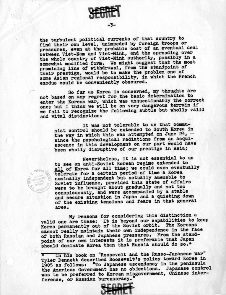 Memorandum, George F. Kennan to Dean Acheson