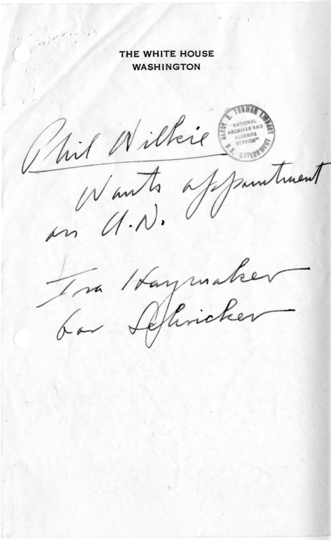 Memorandum of Conversation with the President