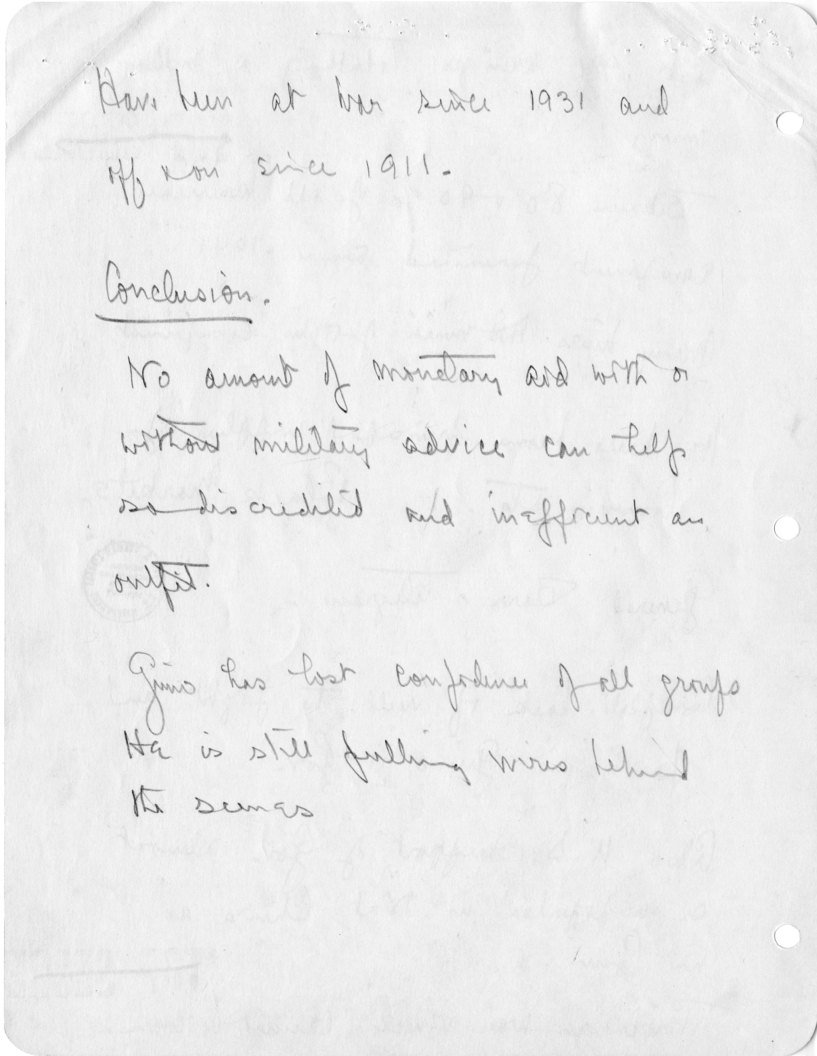 Secretary Dean Acheson's Handwritten Notes for Meeting with Republican Congressmen