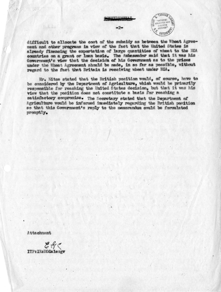 Memorandum of Conversation with Sir Oliver Franks and Others