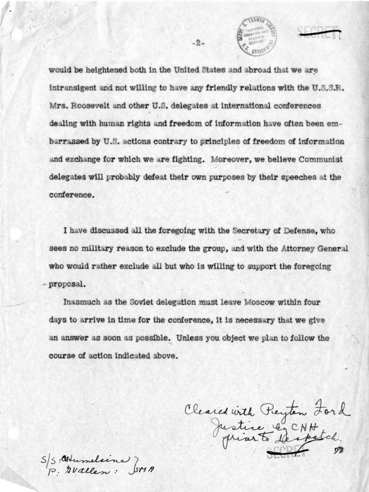 Memorandum of Conversation with the President