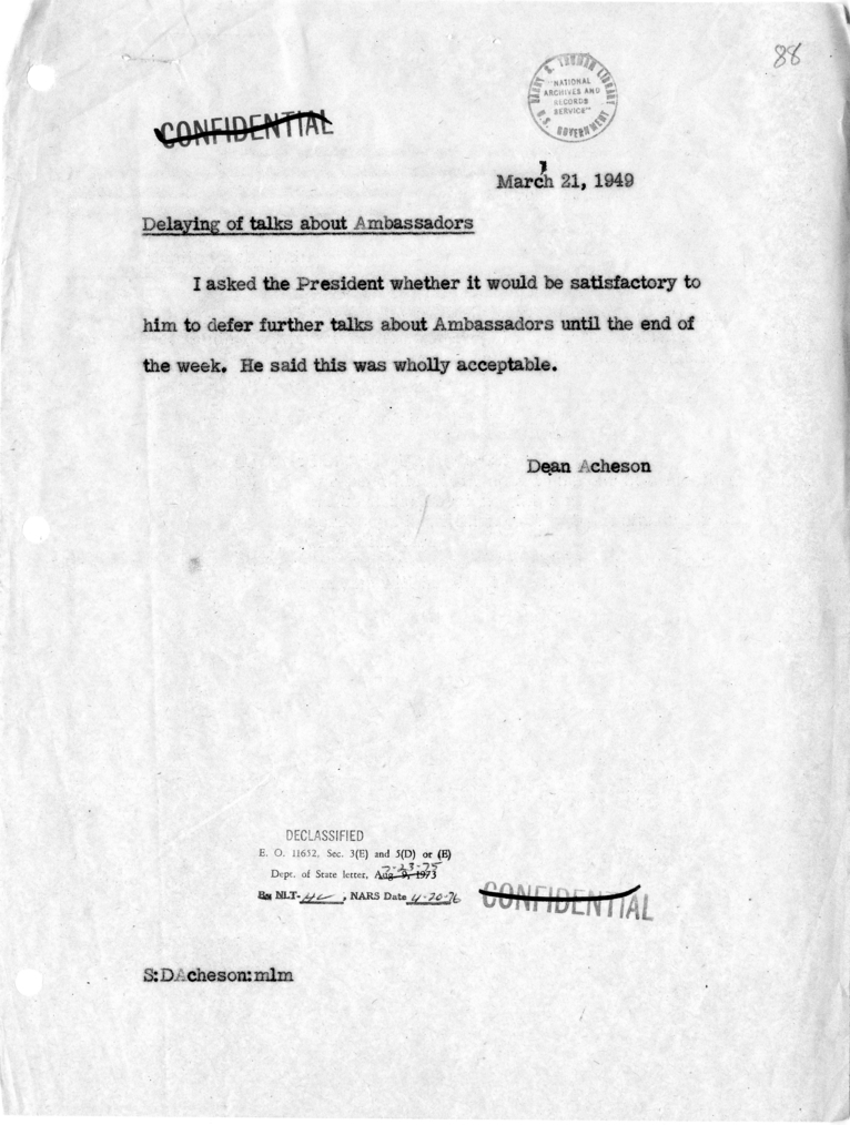 Memorandum of Conversation with the President