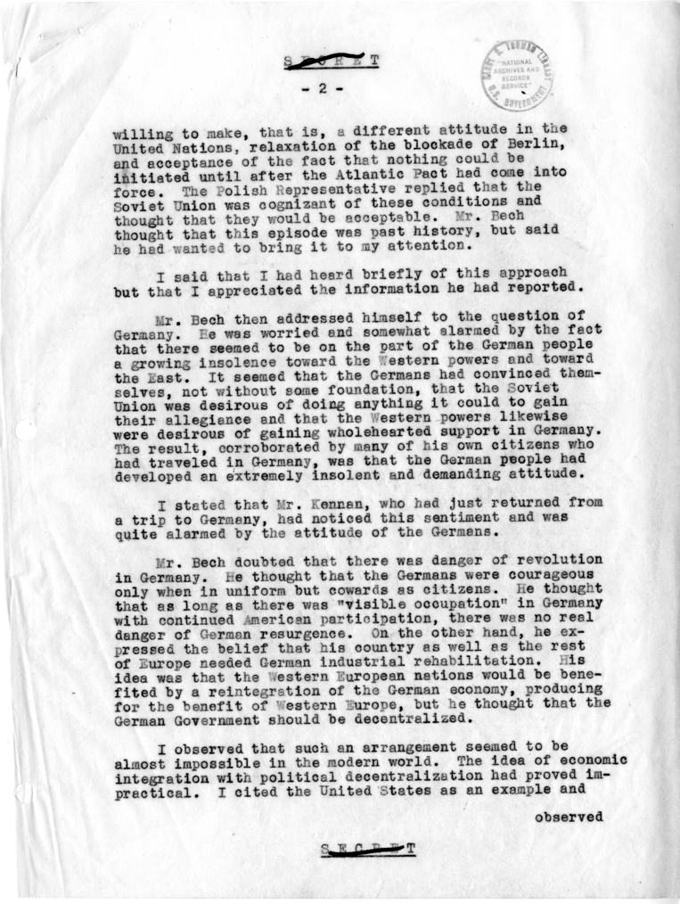 Memorandum of Conversation with the Foreign Minister of Luxembourg and Others