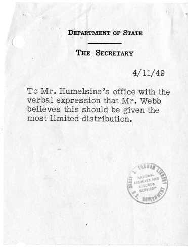 Memorandum of Conversation with the President with Attached Note
