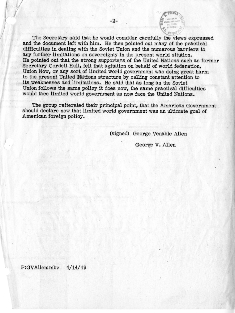 Memorandum of Conversation with Congressman John W. McCormack and Others