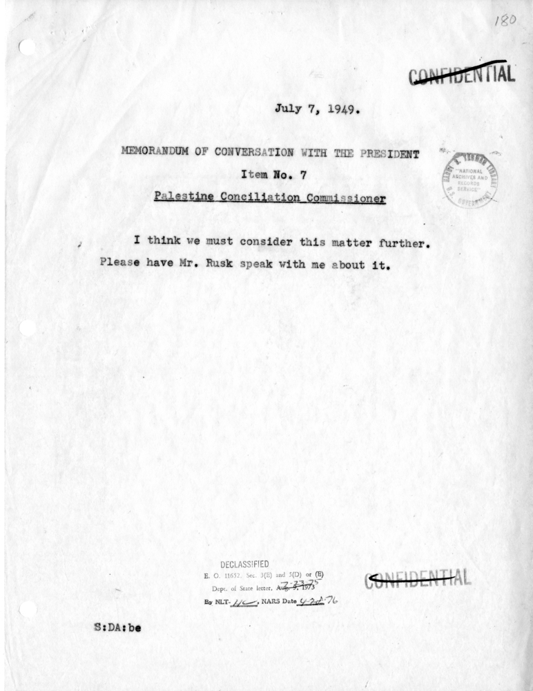 Memorandum of Conversation with the President