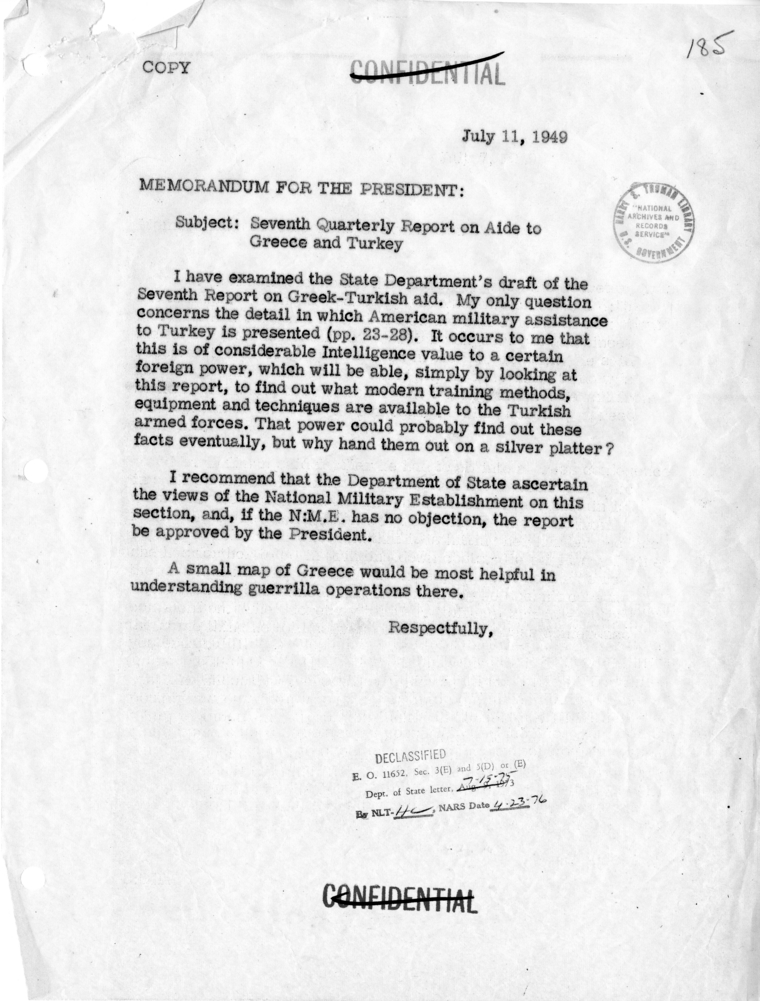Memorandum of Conversation with the President