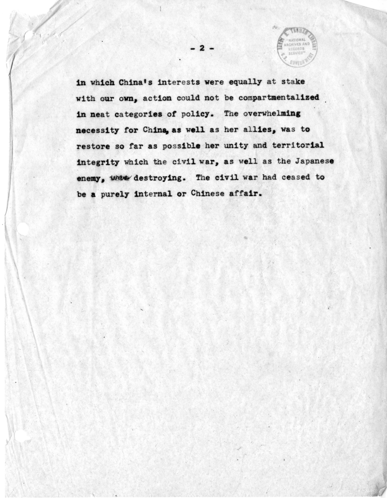 Memorandum for Mr. Philip Jessup