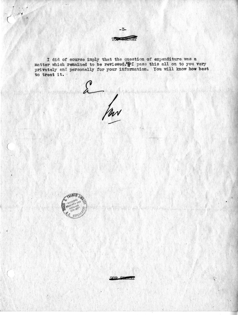 Letter, Lewis Douglas to Dean Acheson