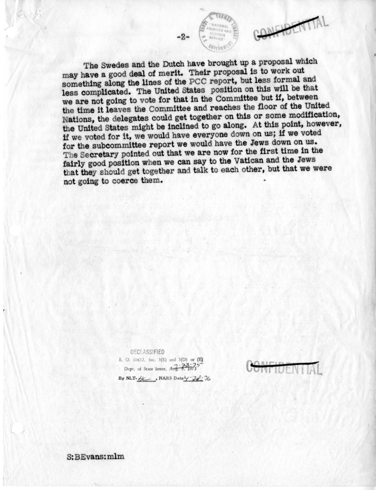 Memorandum of Telephone Conversation with Matthew Connelly
