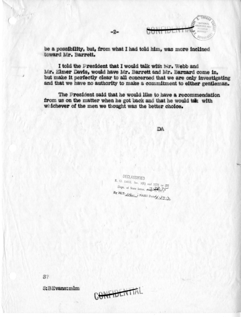 Memorandum of Telephone Conversation with The President