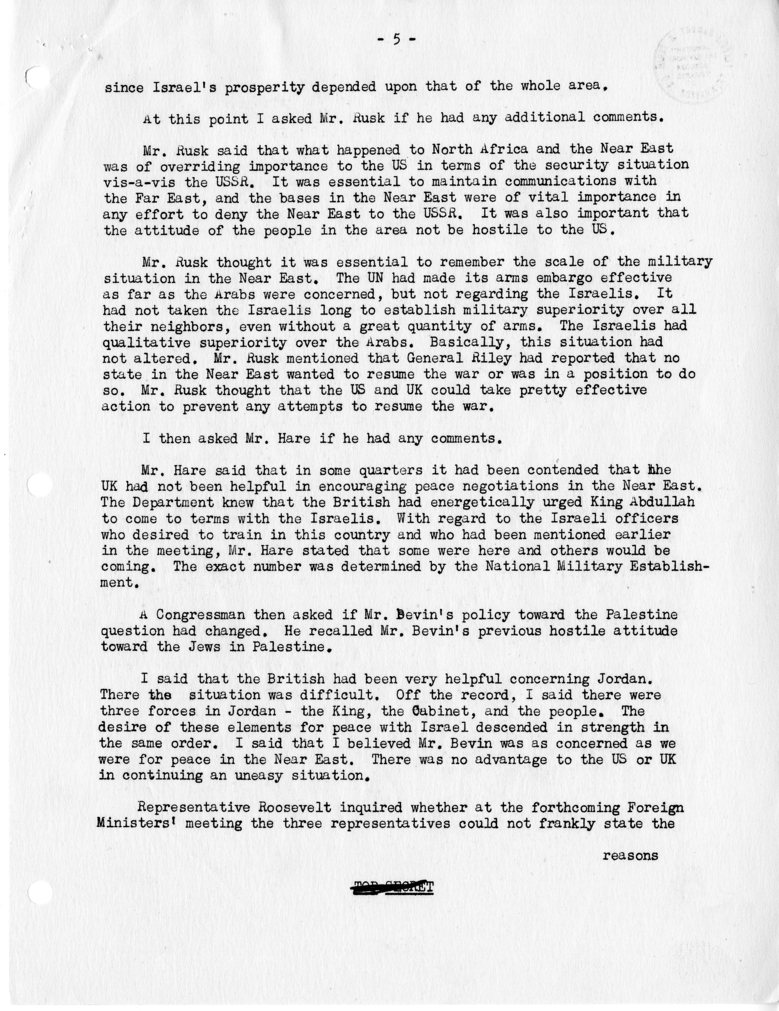 Memorandum of Conversation with Representative Anthony Tauriello, Numerous Other Representatives, and Members of the Department