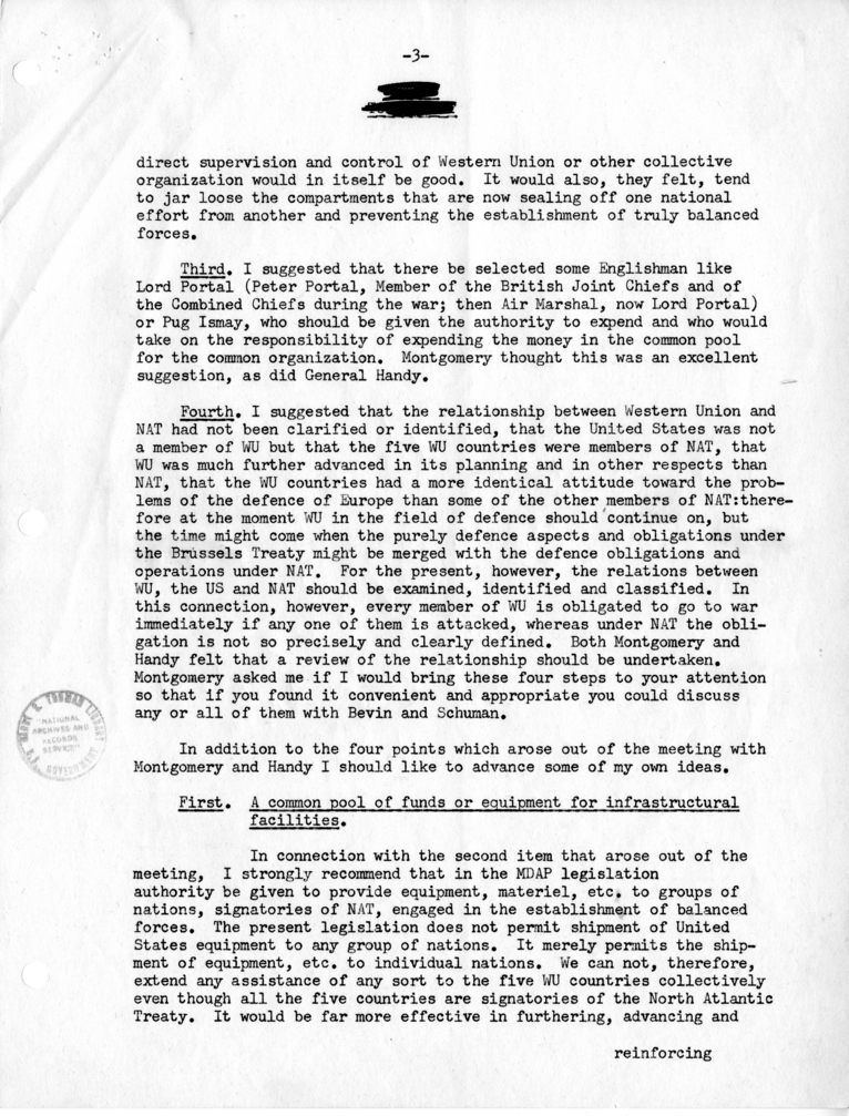 Letter from Ambassador Lewis Douglas to Dean Acheson, with Attached Memorandum
