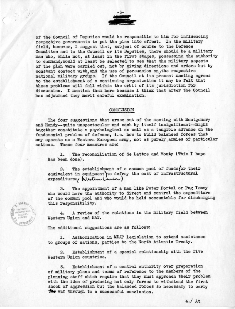 Letter from Ambassador Lewis Douglas to Dean Acheson, with Attached Memorandum