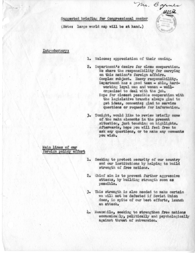 Memorandum from R. Love to Robert G. Barnes