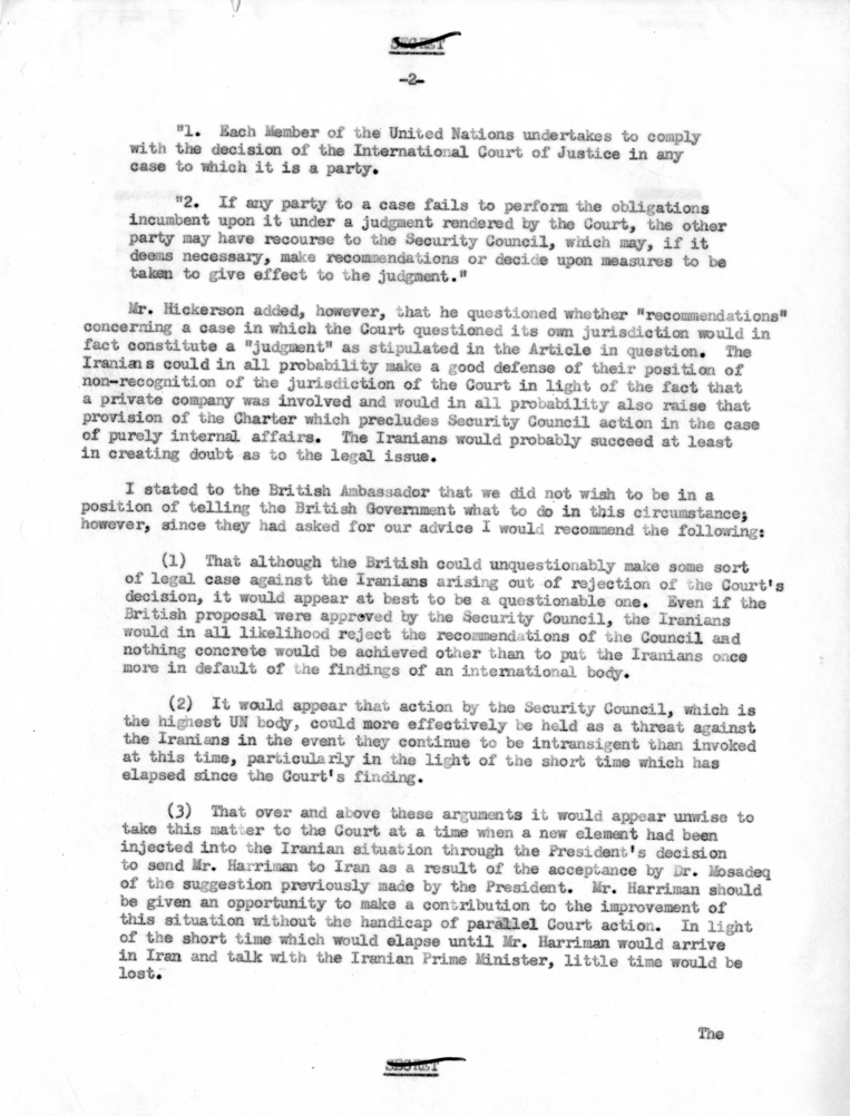 Memorandum of Conversation with Memorandum of Conversation with Ambassador Sir Oliver Franks of Great Britain, H. Freeman Matthews, John D. Hickerson, and George C. McGhee