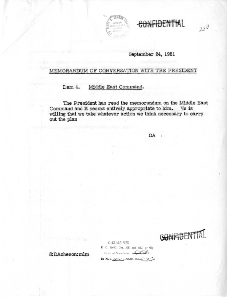 Memorandum of Conversation with the President