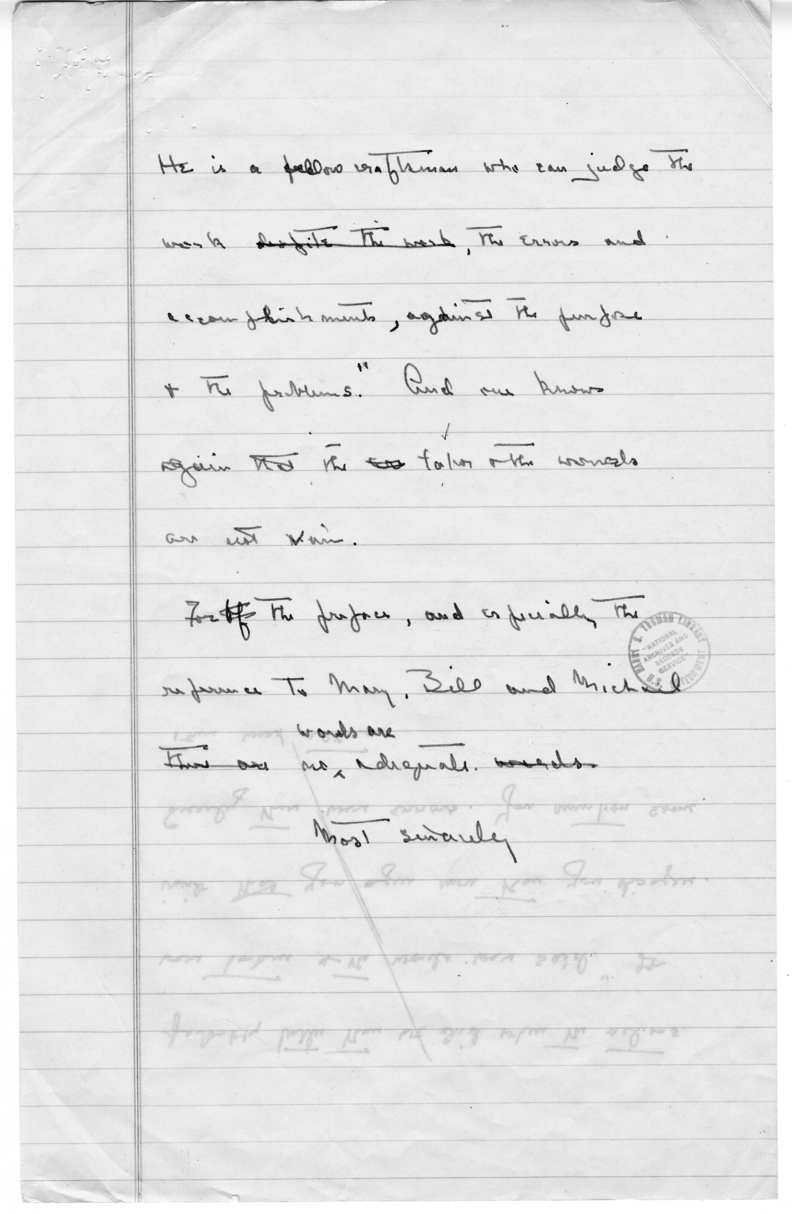 Correspondence Between Mr. McGeorge Bundy and Secretary of State Dean Acheson, with Attachments