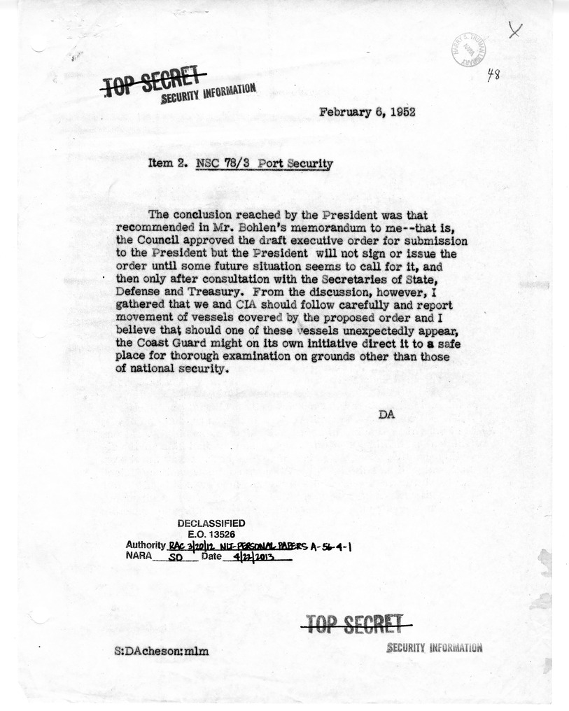 Memorandum of Dicussion at the National Security Council Meeting