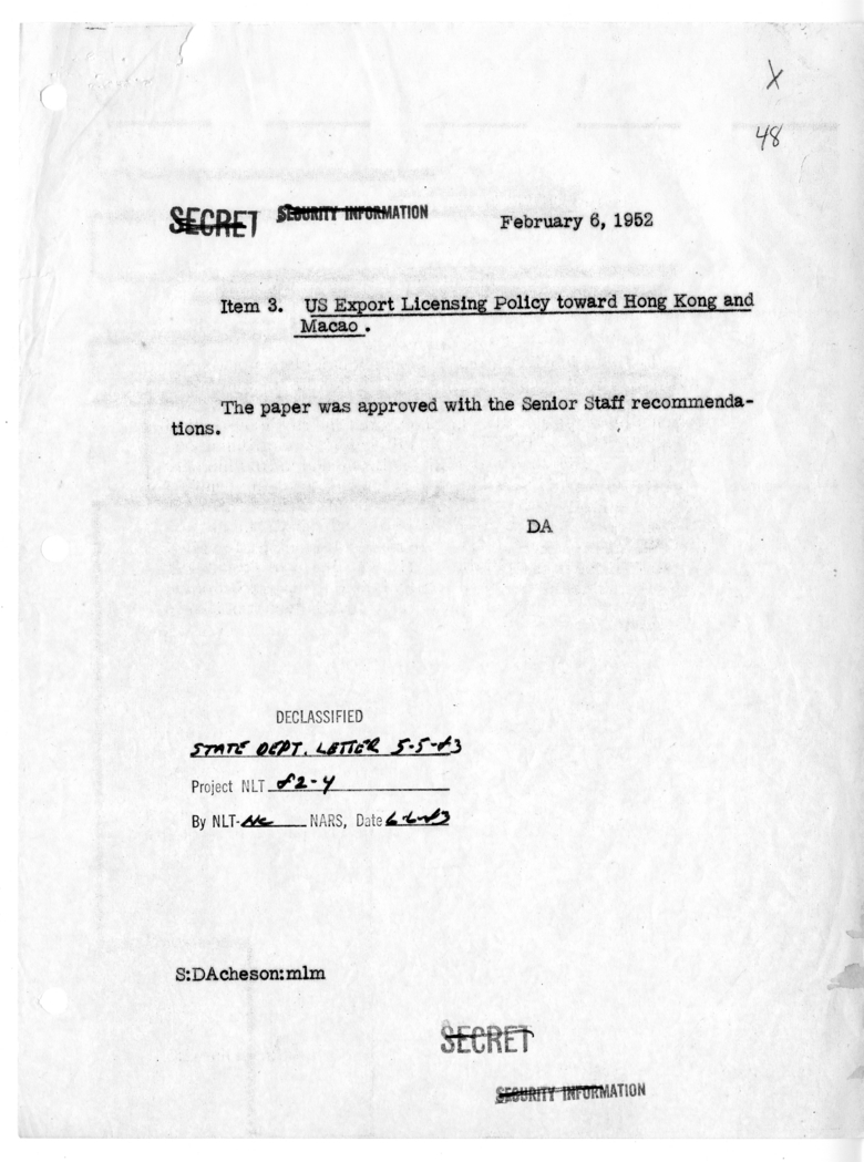 Memorandum of Dicussion at the National Security Council Meeting