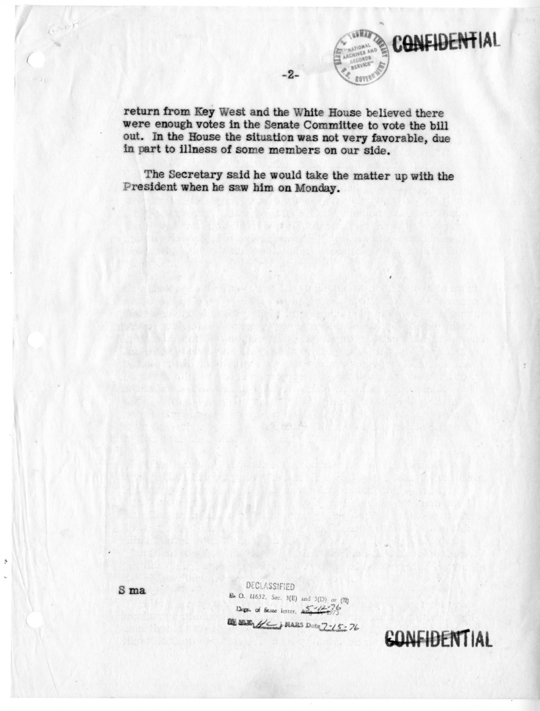 Memorandum of Telephone Conversation with Charles Murphy