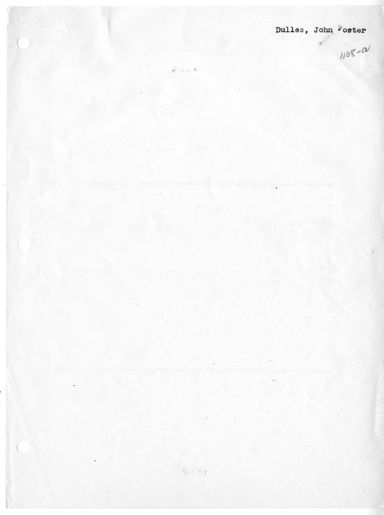 Letter from John Foster Dulles to Secretary of State Dean Acheson