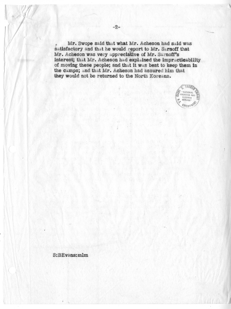 Memorandum of Telephone Conversation with Herbert Bayard Swope