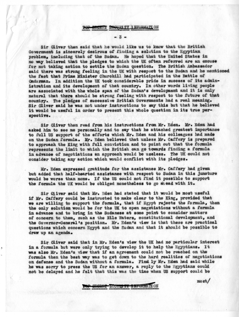 Memorandum of Conversation with Ambassador Sir Oliver Franks of Great Britain, Burton Berry, and Wells Stabler