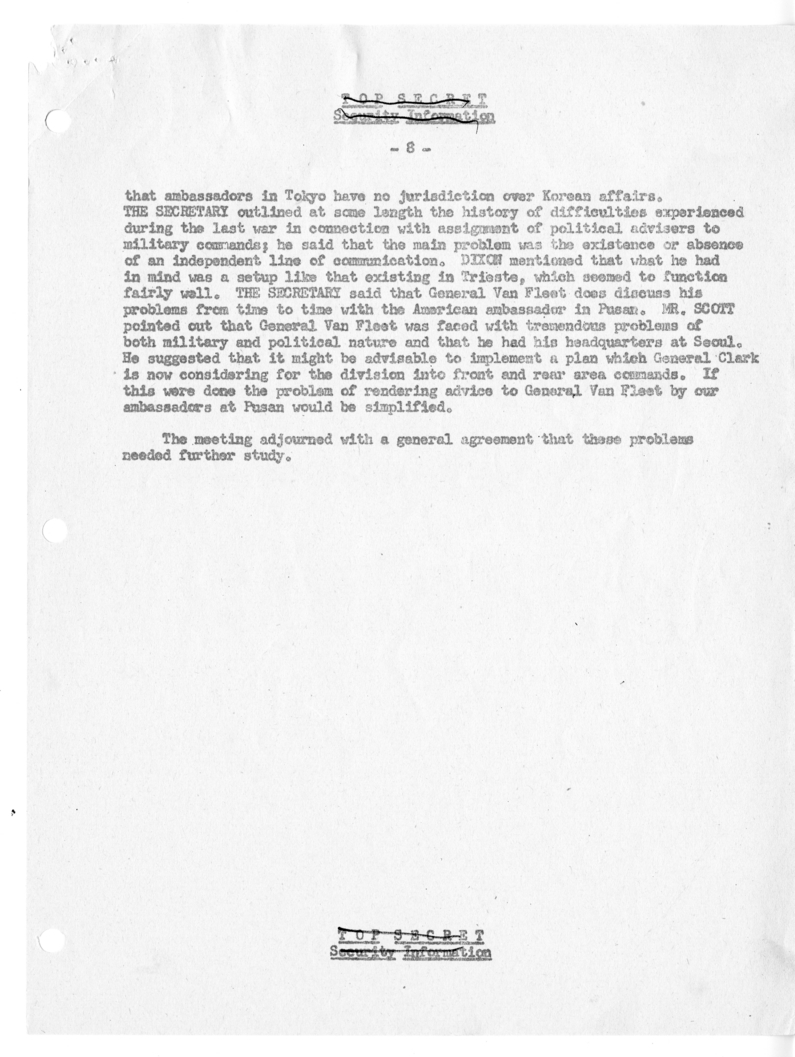 Memorandum of Ministerial Talks with Foreign Secretary Anthony Eden of the United Kingdom, Sir William Strang, United States Ambassador to Great Britain Walter Gifford, and Others