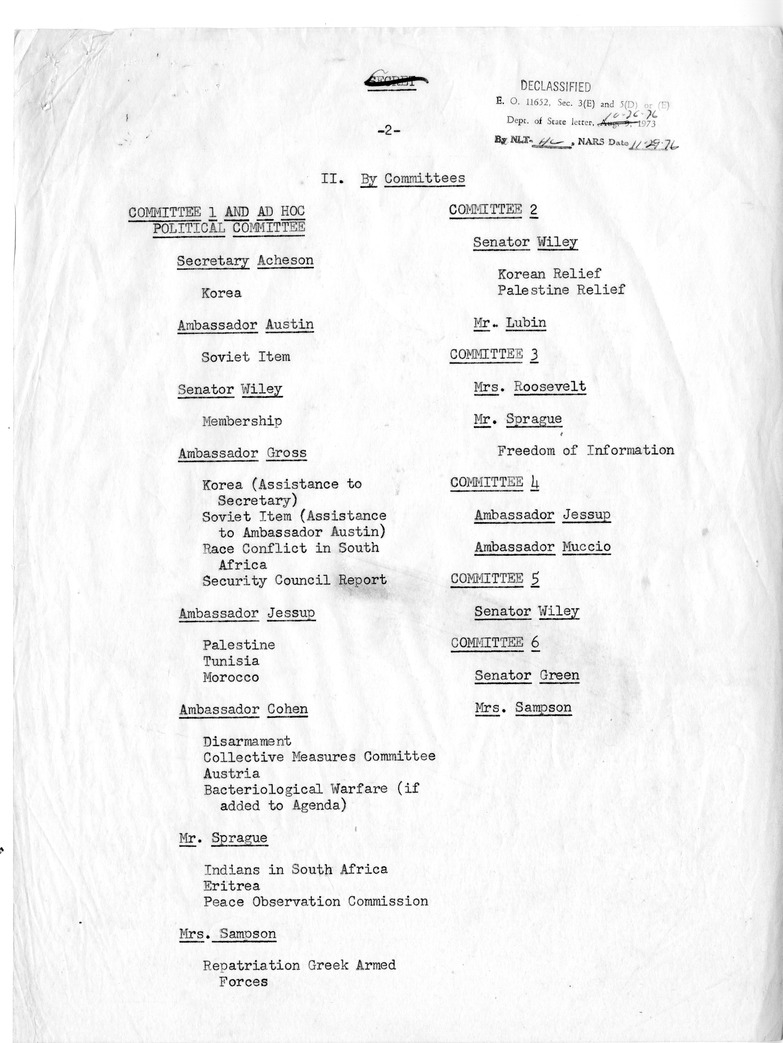 Memoranudm from John D. Hickerson to Secretary of State Dean Acheson